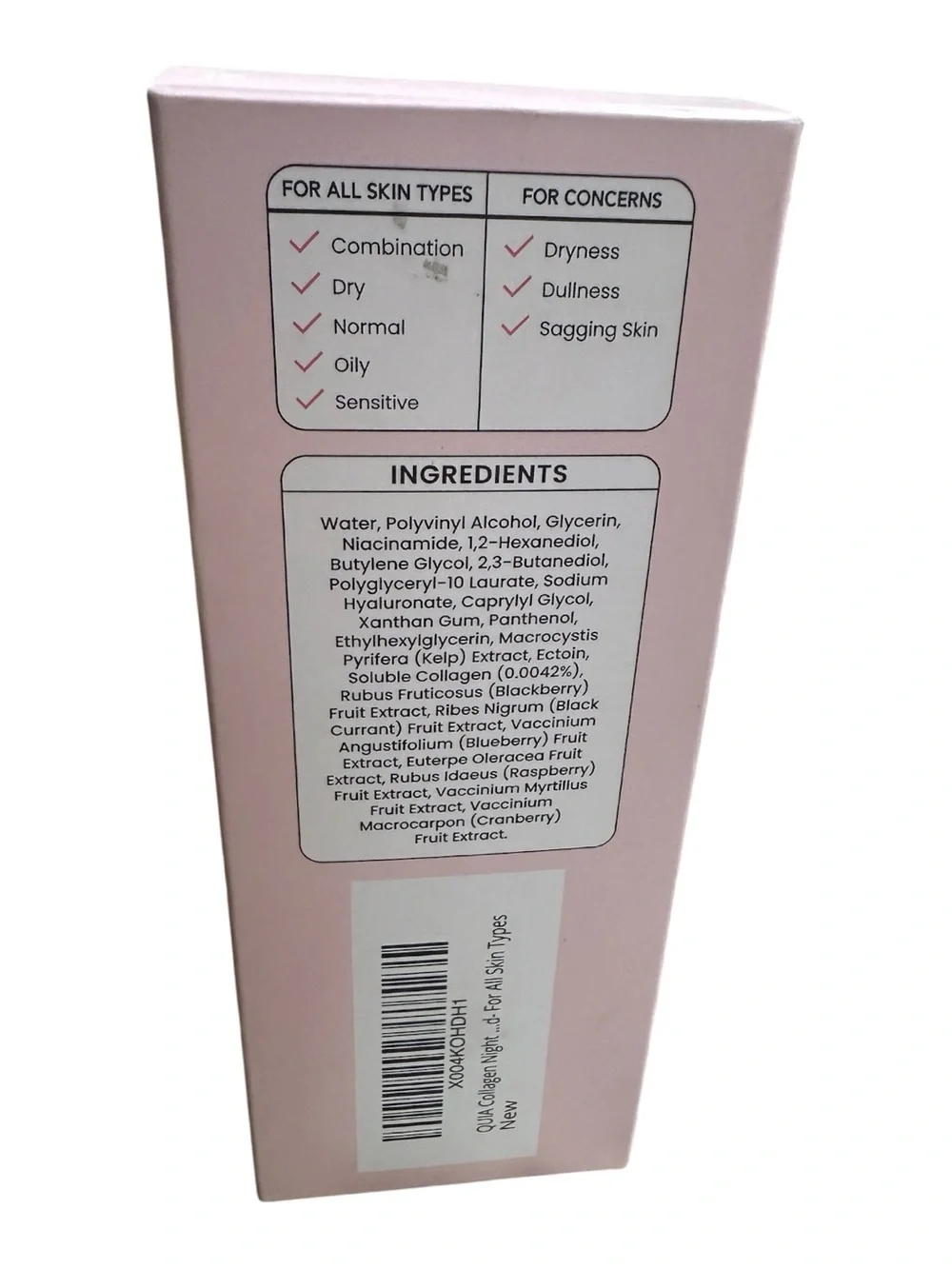 QUIA Korean Beauty - Collagen Night Wrapping Mask - 75ml - Exp: 07-26-2028 NEW